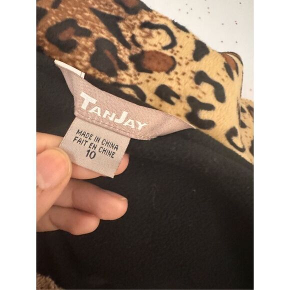 Woman's TanJay cheetah Faux Suede Jacket W/Pockets Lining size 10 - Picture 5 of 10
